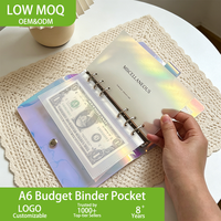 Enveloppes à monnaie A6 en PP dépoli, style dossier, pour système de budgeting, avec intercalaires indexés pour pochettes portefeuille et protection des billets
