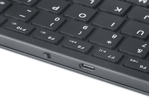 Clavier Bluetooth rétroéclairé pliable, clavier intelligent sans fil pliable pour téléviseur, clavier de poche pliable avec souris - Product Image 2