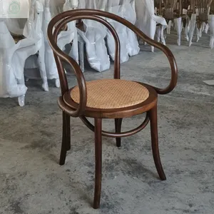 Neues Design Vintage-Stil Massivholz-Thonet-Rückenlehne Esszimmer-Armstuhl zu verkaufen