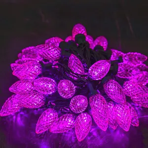 Urlaub Weihnachts dekoration Ersatz glatte Erdbeere C7 LED Glühbirne für Hausgarten dekorative Beleuchtung