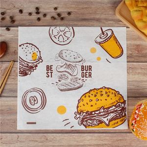 Hot Sale PE PVC Food Grade <b>Greaseproof</b> Burger Wrap Custom Food Wrapping <b>Paper</b> Oil Proof Sandwich <b>Paper</b> - Product Image 4