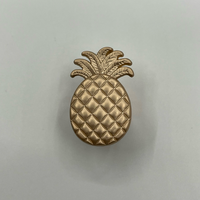 Kancing Logam Berbentuk Nanas 3D Eco Custom, Kancing Hias Berbahan Logam Warna Emas Perak Hitam untuk Aksesoris DIY Pakaian
