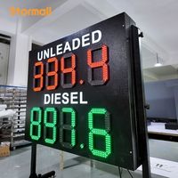 Letrero de Precio para Gasolinera Exterior, Letrero LED Digital de Alta Iluminación para Precios de Gasolina, Letrero Publicitario de Precio con Pantalla Simple/Doble
