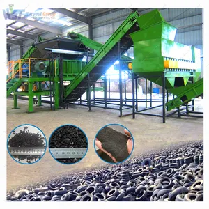 China Manufacturer whole waste fully recycling tire grinder with recycling equipment tyre shredder machine use tire