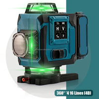 Niveau laser 360 degrés, 12 lignes, vert, auto-nivelant, kit de niveau laser avec trépied pour l'alignement en construction