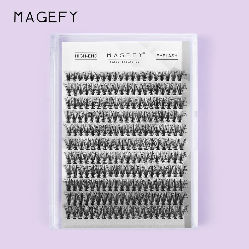 MAGEFY DIY false lash clusters C curl 9-13mm wholesale wispies reusable individual cluster lashes extensions at home