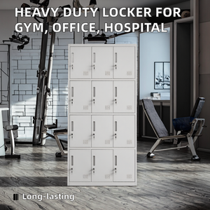 जिम कार्यालय अस्पताल भंडारण कैबिनेट के लिए अलमारियों के साथ प्रमुख लॉक भारी शुल्क धातु स्टील अलमारी लॉकर - Product Image 4