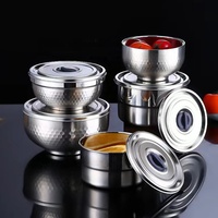 Bol frais de stockage de nourriture en acier inoxydable de haute qualité avec couvercle hermétique accessoire de cuisine en métal préférentiel