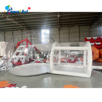 Ballons de fête pour enfants Maison amusante Igloo géant en cristal gonflable transparent Tente à bulles Maison de ballons gonflables transparents
