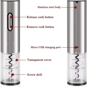 USB C Có Thể Sạc Lại Sang Trọng Điện Mở Chai <span class=keywords><strong>Set</strong></span> Corkscrews Mở Có Thể Sạc Lại Rượu Vang Mở - Product Image 5