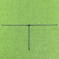 Bâton d'alignement de golf SwingPerfect en forme de T, en fibre de carbone, 110 cm, détachable, aide à la mise en évidence de la positionnement et à l'entraînement du swing, pour le putting et le chipping