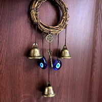 Cloche de prière sorcière exotique et anneau de vigne, pendentif carillon éolien Œil du Diable