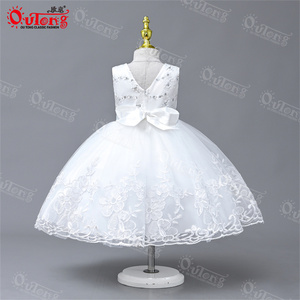 Yoliyolei-Vestido <span class=keywords><strong>de</strong></span> fiesta <span class=keywords><strong>de</strong></span> flores <span class=keywords><strong>para</strong></span> niñas, tutú <span class=keywords><strong>de</strong></span> cumpleaños superior, <span class=keywords><strong>de</strong></span> boda, blanco - Product Image 3