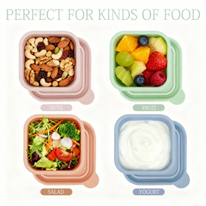 Contenitore per Pranzo in Silicone per Bambini Personalizzabile, Portatile, a Prova di Perdite, con Coperchi, per <span class=keywords><strong>Cena</strong></span> - Product Image 2