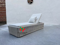 Chaise de plage en aluminium pour piscine de villégiature chaise de plage pliante