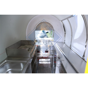 Fabrication en usine 220CM rue ronde bon prix crème glacée personnalisée avec cuisine complète remorque de camion de nourriture mobile à vendre - Product Image 5