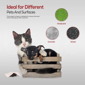 Pawise Pegador de Fezes de Cão Durável com Cabo Longo de 73cm, Removedor de Resíduos de Animais de Estimação - Product Image 6