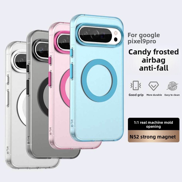 Stylish Anti-Drop Magnetic Candy Case for Google Pixel 8 9 Pro XL 8A 9A Mobile Phones