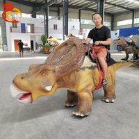 Tricératops robotique animatronique grandeur nature, réaliste, amusant et grand pour parc à dinosaures
