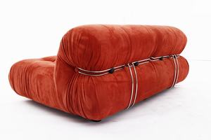Sofá moderno <span class=keywords><strong>Soriana</strong></span> de tela de pana para sala de estar, mueble moderno de 2 asientos, midcentury - Product Image 5