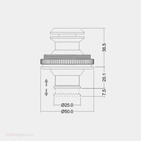Projecteur d'armoire LED moderne Spot haute luminosité Nouveau style d'éclairage de comptoir Gisih Éclairage intégré pour bijoux