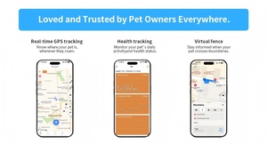 Traceur GPS 4G pour animaux de compagnie Qcool avec suivi de mouvement, comptage des calories, surveillance du sommeil, GPS, BDS, AGPS, LBS et fonction anti-évasion - Product Image 3
