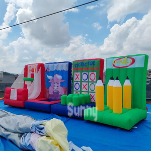 Offre Spéciale : Château Gonflable <span class=keywords><strong>4</strong></span>-en-1 pour Jeux de Carnaval, Jeux Sportifs Gonflables et Jeux de Tir au Basket pour Enfants - Product Image 4