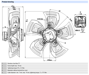 ebm-papst A4D630-AD01-01 630mm AC Axial Fan Heavy Duty Industrial Ventilation Cooling Fan for HVAC and Cooling Tower Systems - Product Image 2