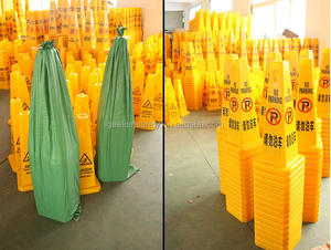 <span class=keywords><strong>Panneau</strong></span> de signalisation carré en plastique PP jaune <span class=keywords><strong>imprimable</strong></span> sur 4 côtés personnalisé, <span class=keywords><strong>panneau</strong></span> de signalisation de prudence, sol mouillé, cône de sécurité - Product Image 3