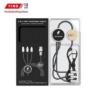 Cable de Carga Múltiple con Logotipo LED Personalizado, Material Ecológico, Cable Trenzado Reciclado para Negocios Sostenibles