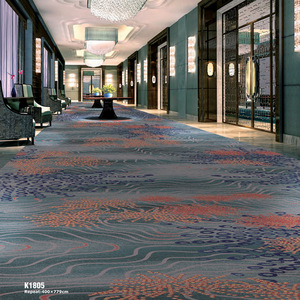 Custom Made Axminster Wool <b>Carpet</b> For Hotel Corridors And Banquet Halls Fire Resistant Patterned Floor <b>Covering</b> - Product Image 1