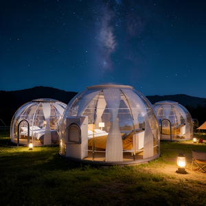 Dôme igloo en polycarbonate pour l'extérieur avec fonction anti-vent, idéal pour hôtels de glamping de luxe, accessoires de théâtre et maisons transparentes - Product Image 1