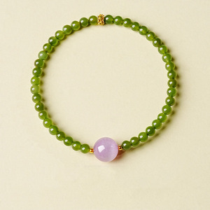 Nouvellement publié motif géométrique améthyste pour Bracelet Vintage littéraire artistique polyvalent Niche populaire Europe Amérique pour - Product Image 3