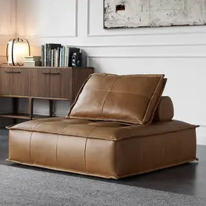 Italian Furniture Single Seat Leather Sofa Modern Lounge Design Sofa Living Room Sofas