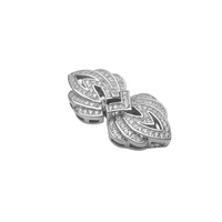 Personnalisé De Luxe Unique Pave Diy En Vrac Fabricant Fermoir Clip De Verrouillage En Argent 925 14mm Charme Bijoux Zircon Fermoirs pour Collier De Perles