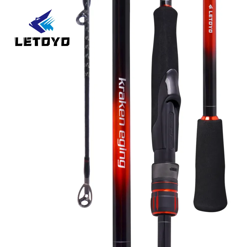 LETOYO KRAKEN EGING BB calamar caña de pescar ultraligero Egi caña de pescar Fuji guía anillo EVA mango Egi Rod