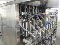 Machine de remplissage à piston entièrement automatique à 8 têtes pour crème, lotion, miel, sauce, shampoing, produits cosmétiques et alimentaires à haute viscosité