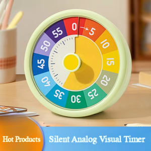 Temporizador Visual Silencioso de 60 Minutos, Reloj de Cuenta Regresiva Analógico para Niños, Estudio, Escuela, Cocina, Herramienta de Gestión del Tiempo - Product Image 1
