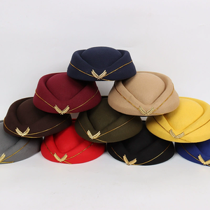 Chapeau <span class=keywords><strong>Mao</strong></span> Nye Beret Air Sister pour femmes, chapeau de danse de groupe, chapeau de performance, chapeau d'étiquette pour le personnel de réception d'hôtel, vente en gros - Product Image 1