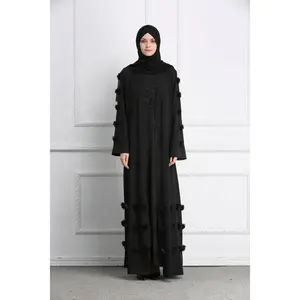 Abayas para mujeres musulmanas, cubierta completa protectora, transpirable, a medida, color negro liso