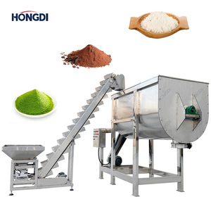 ระบบลำเลียงแบบถังผสมริบบิ้นคู่สแตนเลส พร้อมมอเตอร์ AC และเกียร์ สำหรับสายการผลิตผสมผงเคมีและเม็ดพลาสติก - Product Image 2