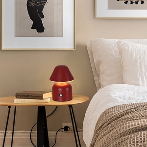 Lampe LED de style nordique en forme de parapluie, design créatif tête de champignon, contrôle tactile, intensité réglable, chargement USB, abat-jour métallique de style minimaliste - Product Image 6