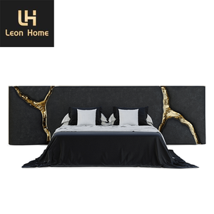 Cabecero negro de diseño italiano de estilo europeo de lujo moderno, marco de cama tamaño queen, dormitorio, camas reales de lujo - Product Image 5