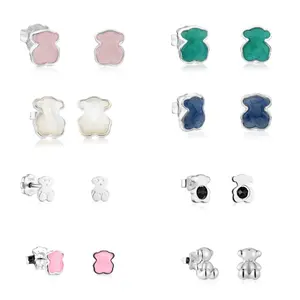 High quality earrings wholesale charm 925 silver colored gemstone luxurious Spanish Touses ear clip