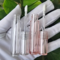 CY011 Rond Vide Luxe Rond Rose Chaud Brun Clair Baguette Liquide Rouge À Lèvres Brillant À Lèvres Conteneur Emballage Tubes avec Brosse 2ml