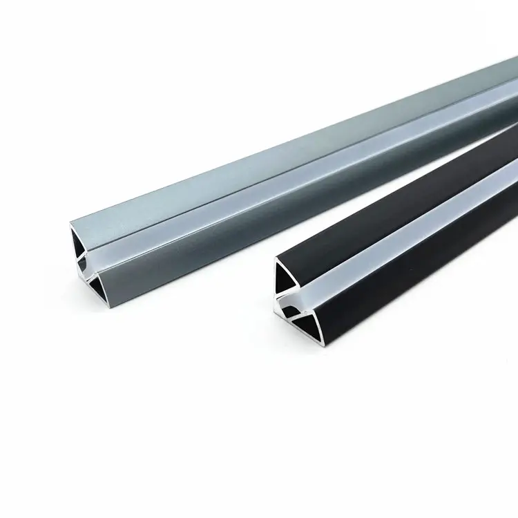 45 degree angle lamp 1m 2m 3m 13x13mm Led linear lamp with channel aluminum extruded corner surface mounting