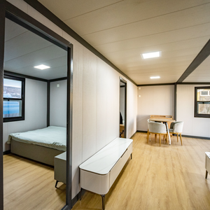 Villa préfabriquée haut de gamme à double aile extensible de 40 pieds avec système de panneaux solaires personnalisé, certifiée sans amiante australienne, prix abordable - Product Image 4