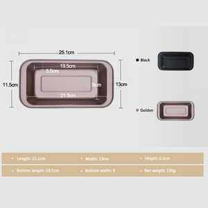 Grande Stampo Rettangolare Antiaderente Ecologico in Acciaio al Carbonio a Fondo Aperto per Torte e Pizza, 6 Cavità, 1 Pezzo - Product Image 4