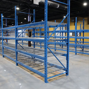 Étagères de stockage robustes Étagères de stockage revêtues de poudre bleue à 5 niveaux Étagère réglable en acier et en métal Étagère de stockage pour débarras - Product Image 2