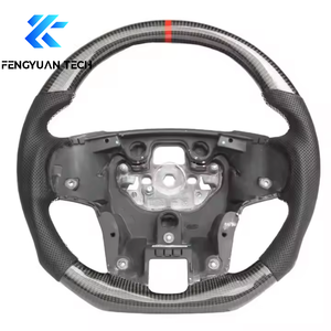 พวงมาลัยรถยนต์คาร์บอนไฟเบอร์อัลคันทาร่าแบบฟอร์จ พร้อมระบบทำความร้อน สำหรับฟอร์ด เรนเจอร์ เอฟ-150 แร็ปเตอร์ เอฟ150 ปี 2015 2016 2017 2018 2019 2020 - Product Image 1